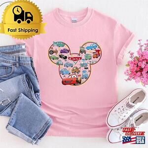 Disney Cars Retro Shirt Mickey Head Family Matching T-shirt